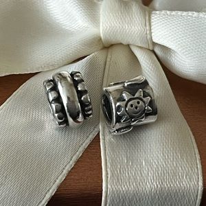 Pandora set of 2 spacer charms - Sun, Star, Moon